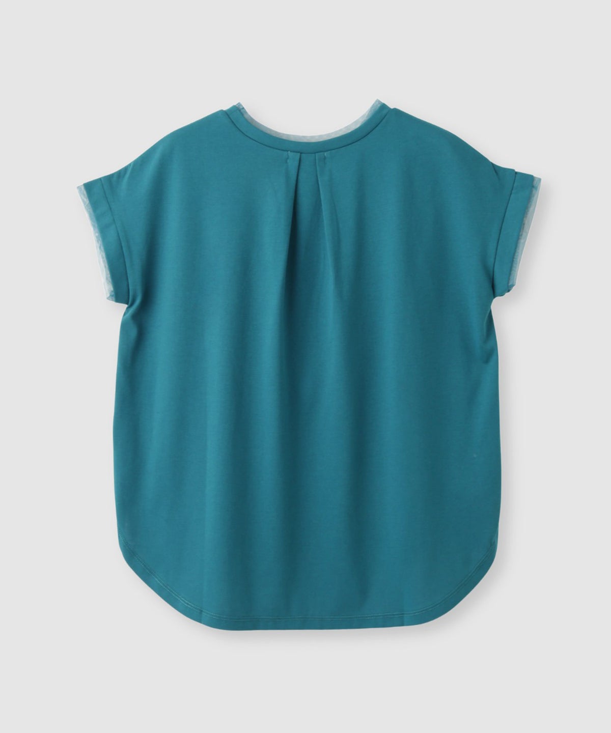 NAVY SARARI 冷感 UVカット チュールレース使いTシャツ レディース メール便 対応商品