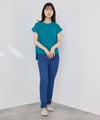 NAVY SARARI 冷感 UVカット チュールレース使いTシャツ レディース メール便 対応商品商品サムネイル-9