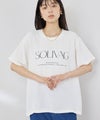 [値下げ]NAVY  SARARI 冷感 UVカット シボ生地フロントプリントプルオーバー レディース メール便 対応商品商品サムネイル-1