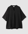 NAVY SARARI 冷感 UVカット シボ生地スキッパーネックプルオーバー レディース メール便 対応商品商品サムネイル-1