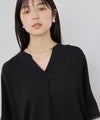 NAVY SARARI 冷感 UVカット シボ生地スキッパーネックプルオーバー レディース メール便 対応商品商品サムネイル-8