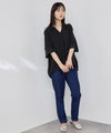 NAVY  SARARI 冷感 UVカット シボ生地スキッパーネックプルオーバー レディース メール便 対応商品商品サムネイル-10