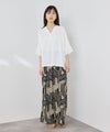 NAVY  SARARI 冷感 UVカット シボ生地スキッパーネックプルオーバー レディース メール便 対応商品商品サムネイル-13