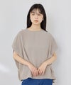 NAVY  SARARI 冷感 UVカット シボ生地クルーネックプルオーバー レディース メール便 対応商品商品サムネイル-1