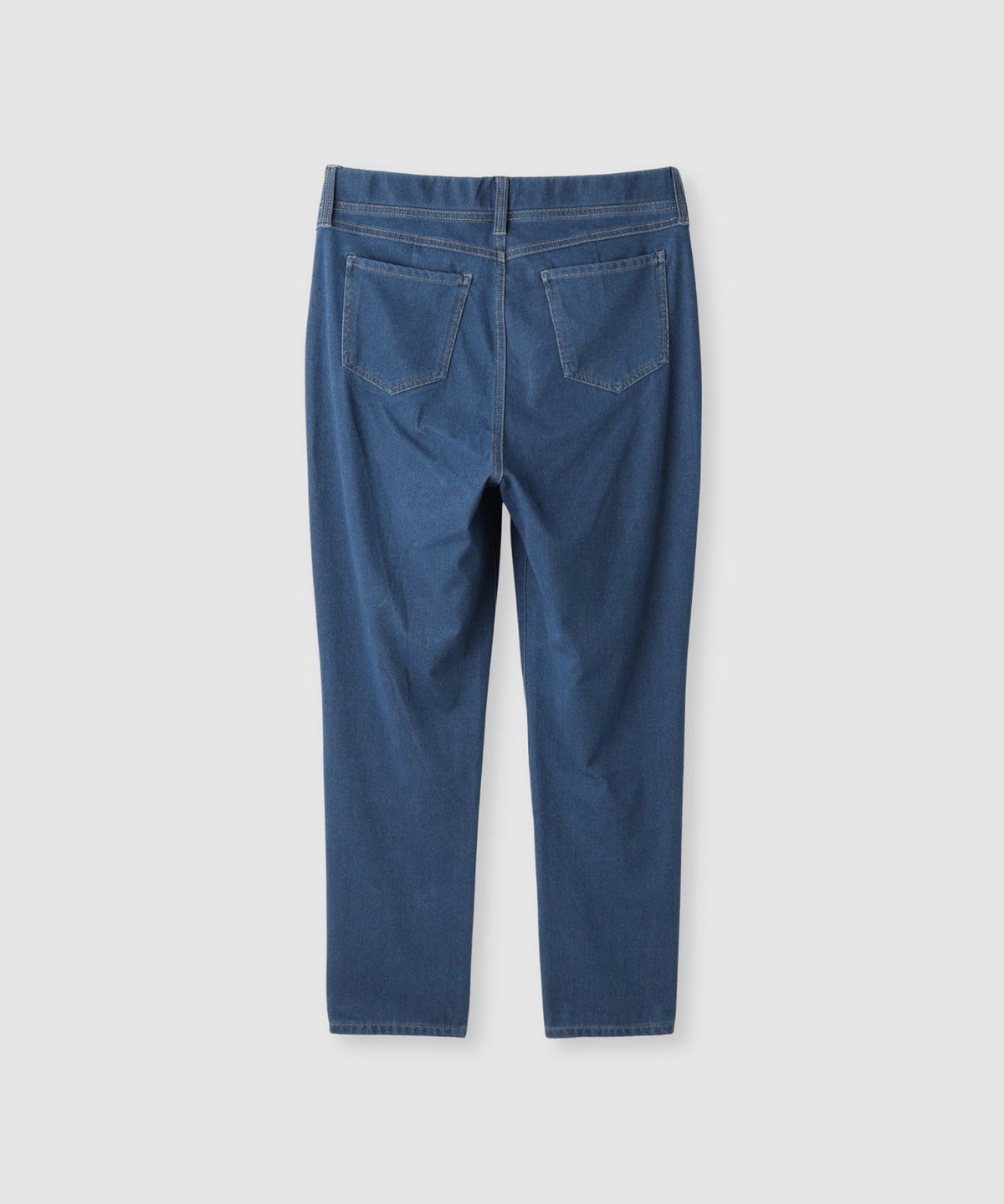 NAVY SARARI 冷感 デニムライク ジャージースリムテーパード パンツ レディース