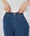 NAVY SARARI 冷感 デニムライク ジャージースリムテーパード パンツ レディース商品サムネイル-6
