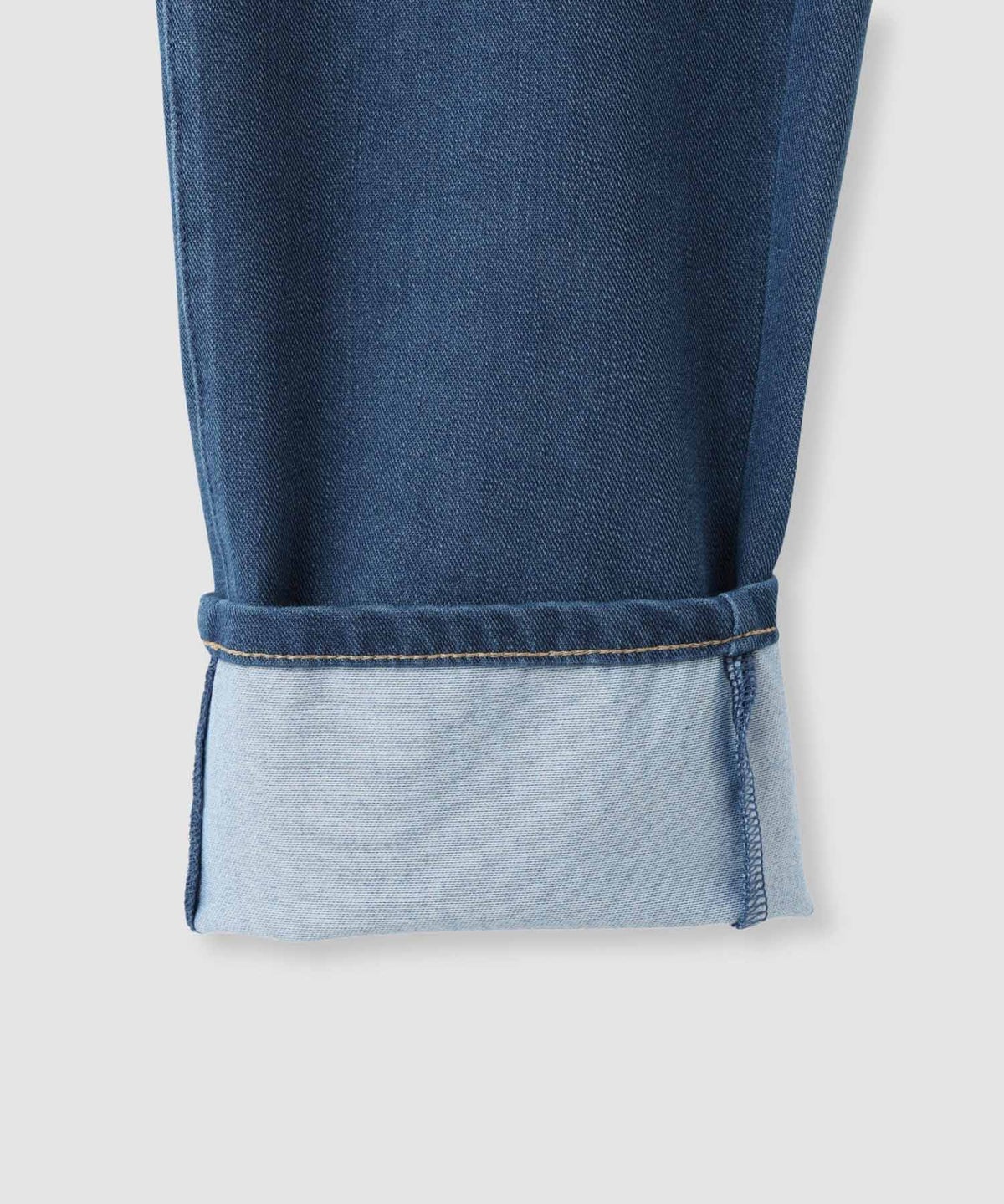 NAVY SARARI 冷感 デニムライク ジャージースリムテーパード パンツ レディース