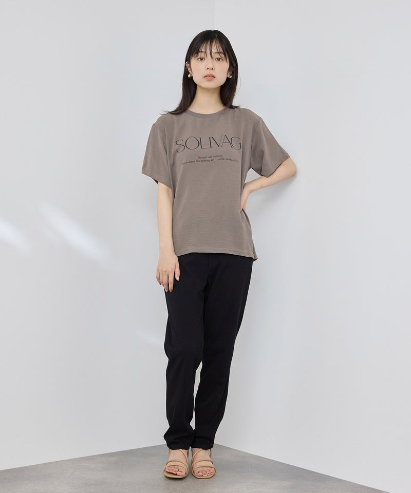 [値下げ]NAVY  SARARI 冷感 デニムライク ジャージースリムテーパード パンツ レディース商品画像-9