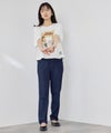 NAVY SARARI 冷感 デニムライク ジャージースリムテーパード パンツ レディース商品サムネイル-11