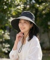 UVカット加工 抗菌防臭加工 ベーシックつば広ハット レディース商品サムネイル-1