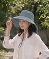 UVカット加工 抗菌防臭加工 ベーシックつば広ハット レディース商品サムネイル-2