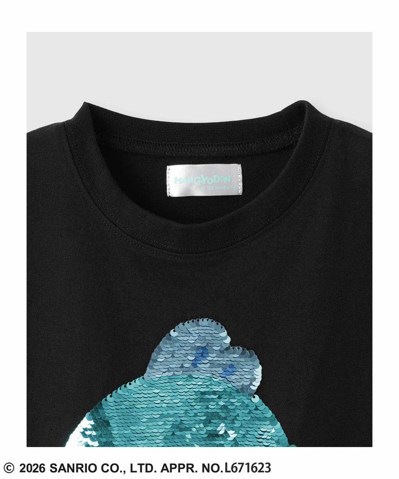 サンリオキャラクターズ ハンギョドン リバーシブルスパンコール半袖Tシャツ キッズ メール便 対応商品商品画像-3