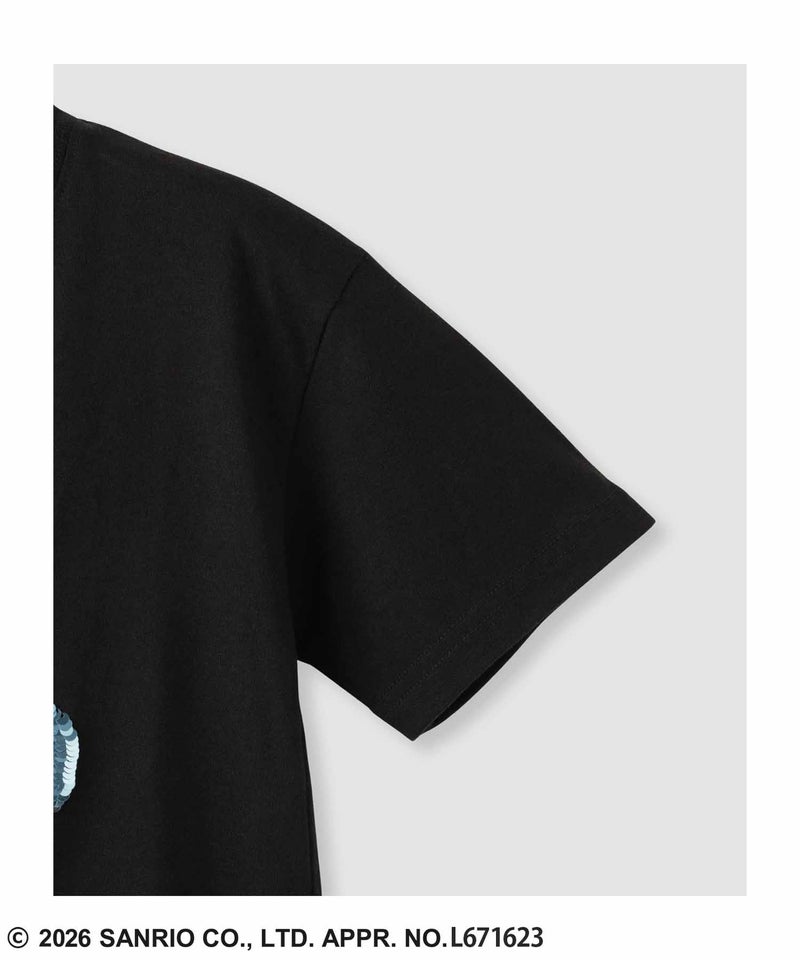 サンリオキャラクターズ ハンギョドン リバーシブルスパンコール半袖Tシャツ キッズ メール便 対応商品商品画像-4