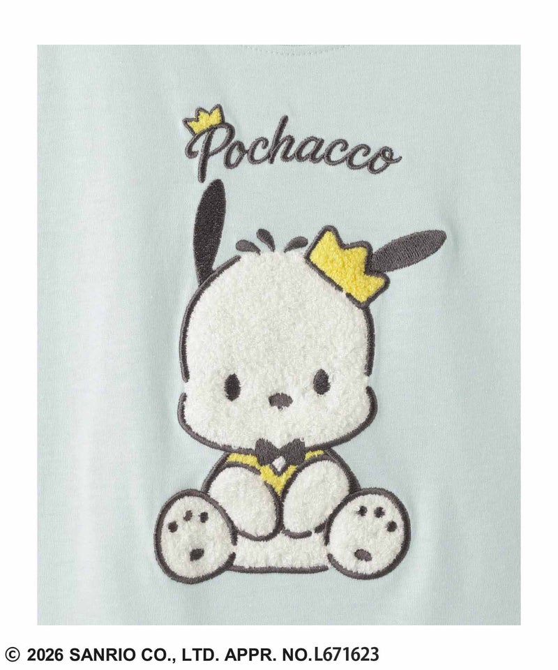 サンリオキャラクターズ ポチャッコ スパンコール サガラ刺繍 半袖Tシャツ キッズ メール便 対応商品商品画像-5