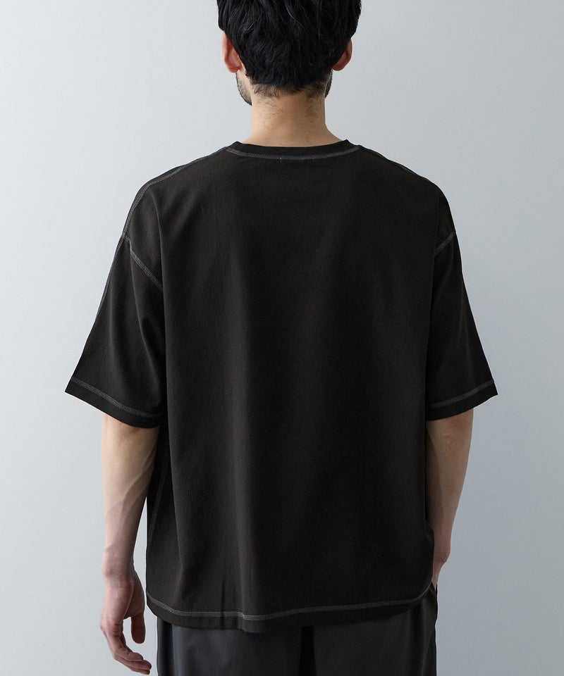 URBAN COLLECTION メッシュ配色オーバーサイズクルーネックTシャツ メンズ メール便 対応商品商品画像-6