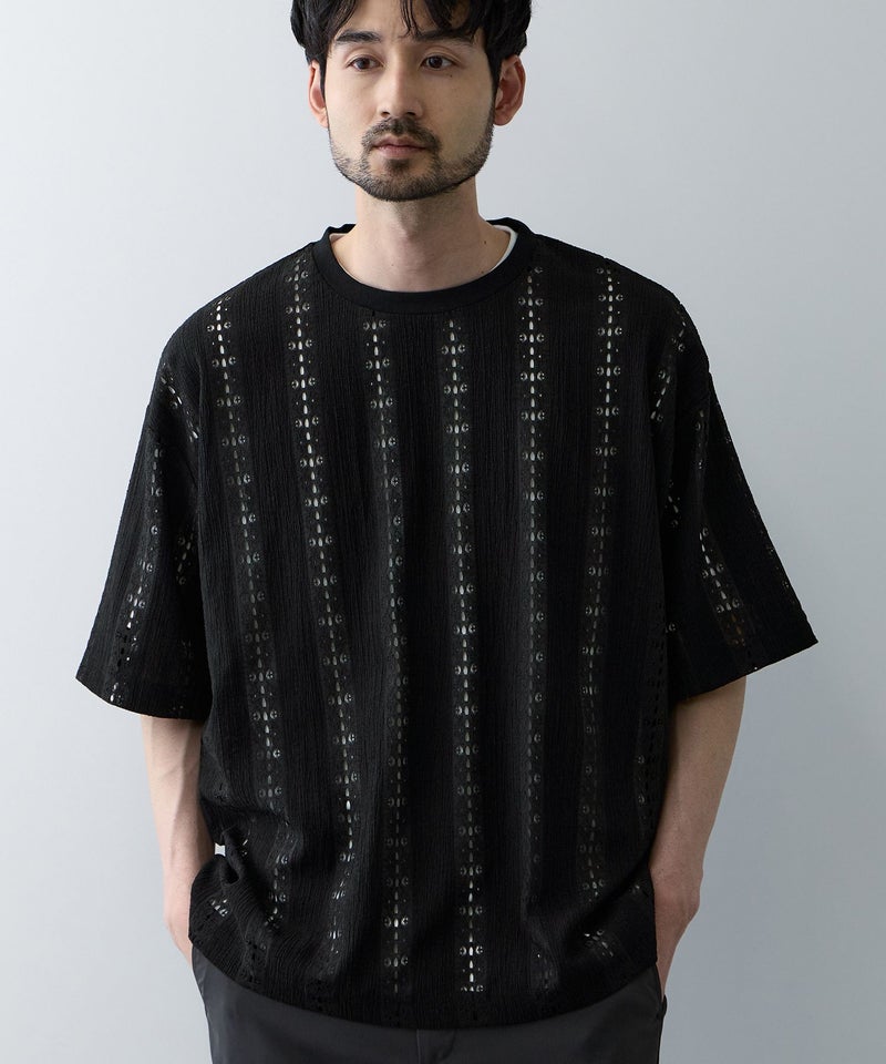 URBAN COLLECTION オーバーサイズ透かし編みアンサンブル メンズ メール便 対応商品商品画像-2