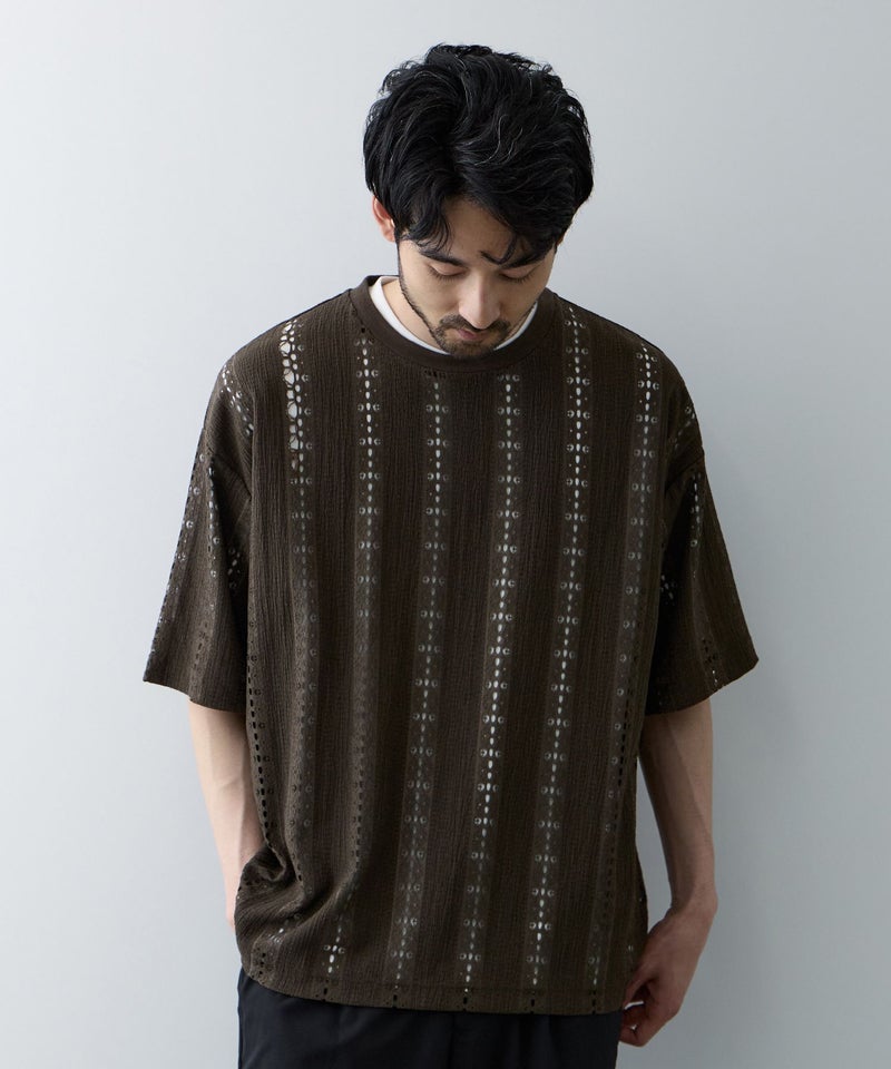 URBAN COLLECTION オーバーサイズ透かし編みアンサンブル メンズ メール便 対応商品商品画像-3