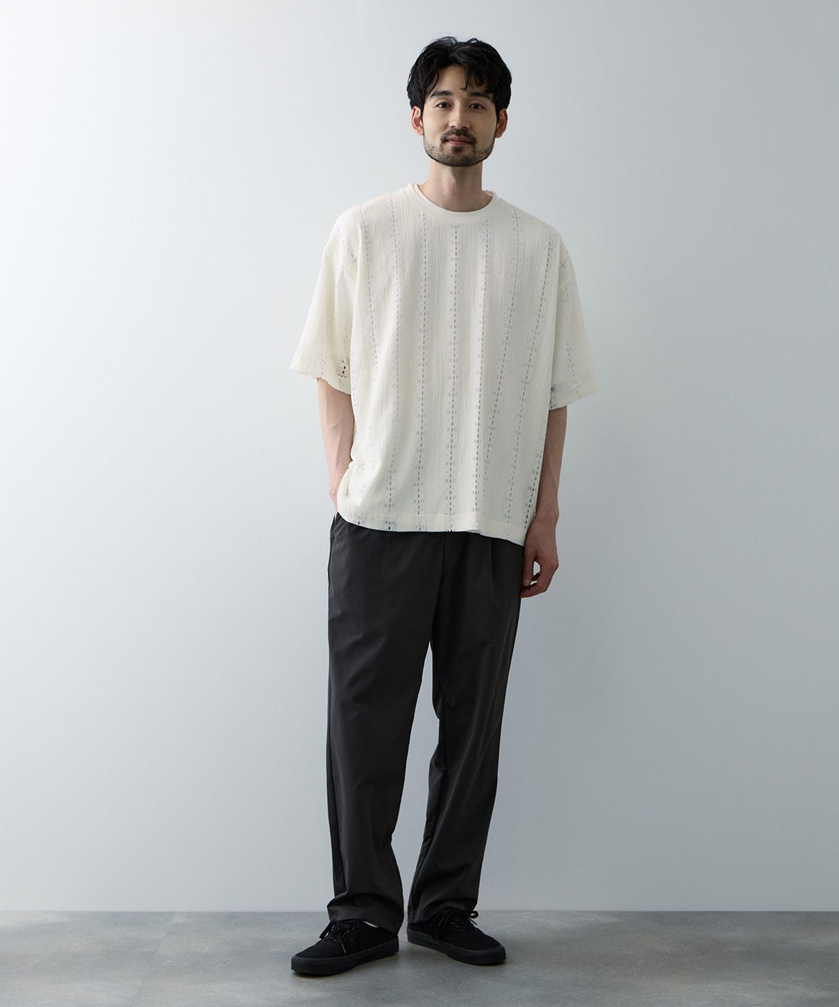 URBAN COLLECTION オーバーサイズ透かし編みアンサンブル メンズ メール便 対応商品