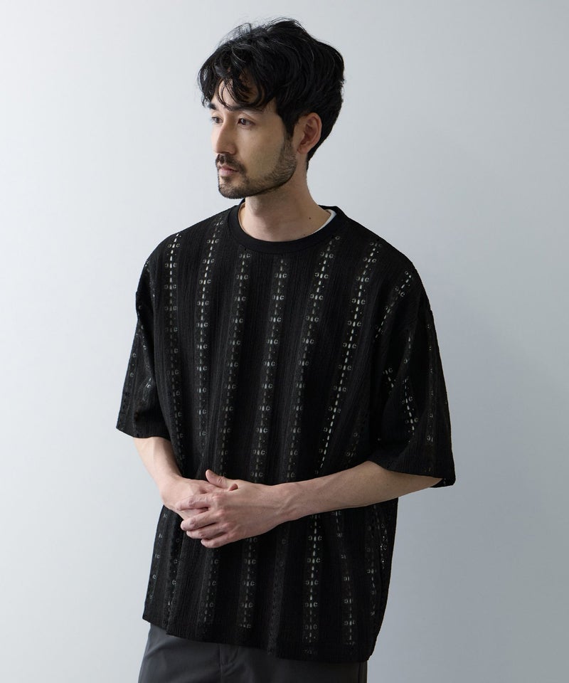 URBAN COLLECTION  オーバーサイズ透かし編みアンサンブル メンズ メール便 対応商品商品画像-7