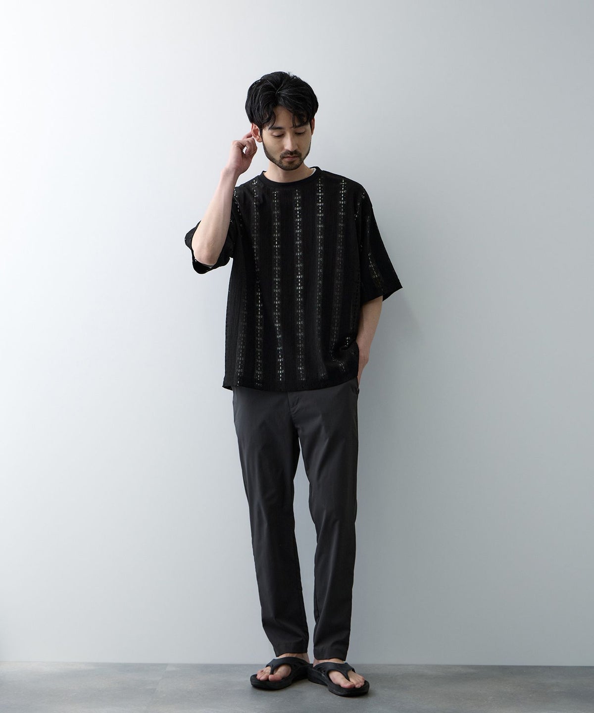 URBAN COLLECTION オーバーサイズ透かし編みアンサンブル メンズ メール便 対応商品