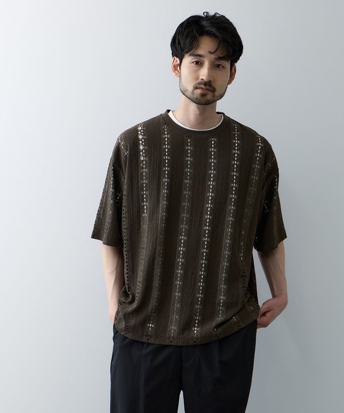 URBAN COLLECTION オーバーサイズ透かし編みアンサンブル メンズ メール便 対応商品