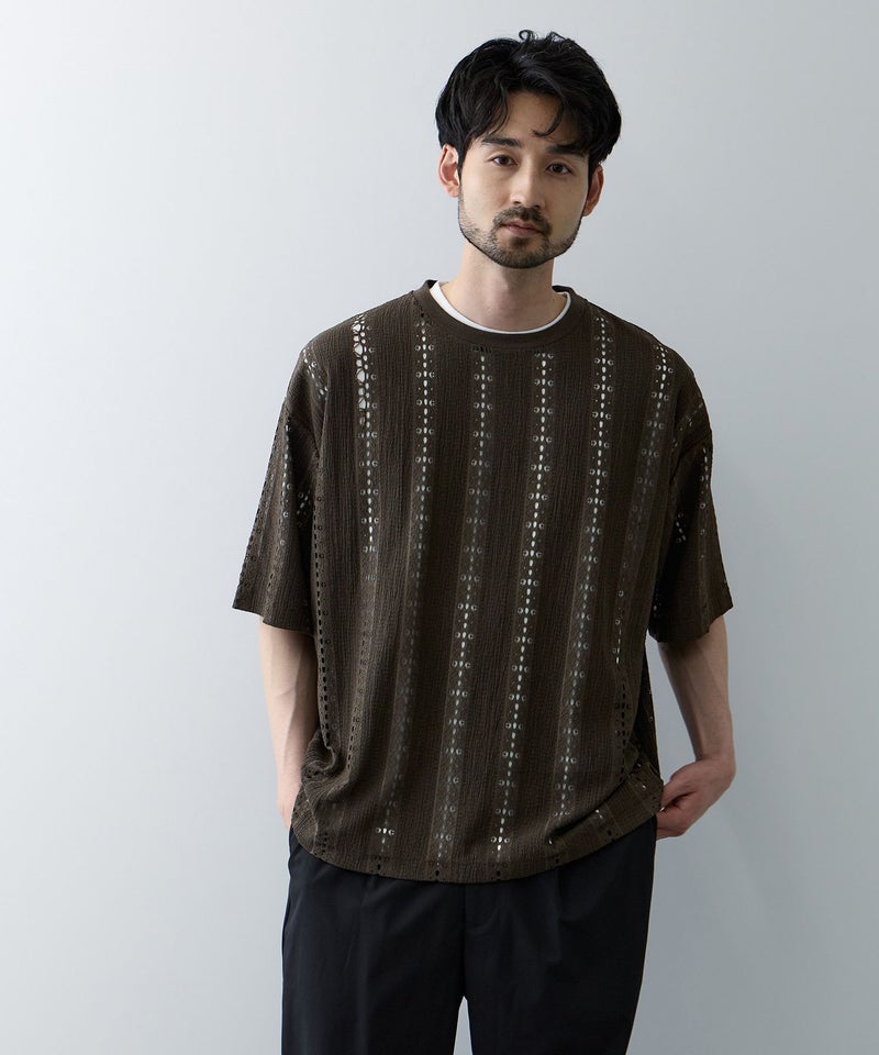 URBAN COLLECTION  オーバーサイズ透かし編みアンサンブル メンズ メール便 対応商品商品画像-11