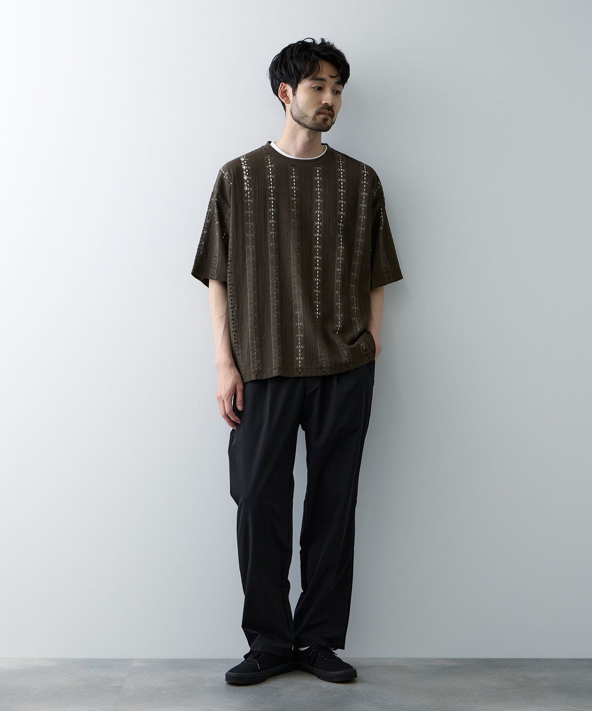 URBAN COLLECTION オーバーサイズ透かし編みアンサンブル メンズ メール便 対応商品