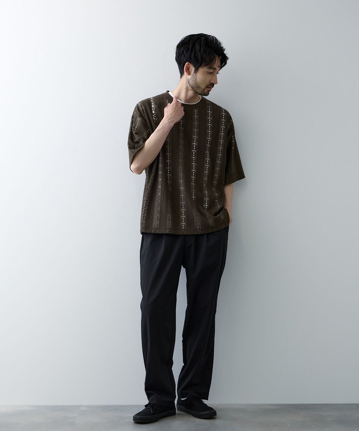 URBAN COLLECTION オーバーサイズ透かし編みアンサンブル メンズ メール便 対応商品