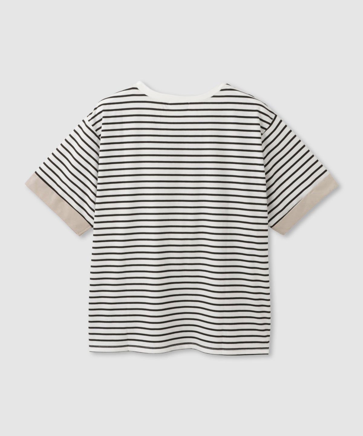 NAVY SARARI 袖配色プレーティング クルーネック Tシャツ レディース メール便 対応商品