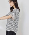 NAVY SARARI 袖配色プレーティング クルーネック Tシャツ レディース メール便 対応商品商品サムネイル-5