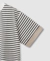 NAVY  SARARI 袖配色プレーティング クルーネック Tシャツ レディース メール便 対応商品商品サムネイル-6