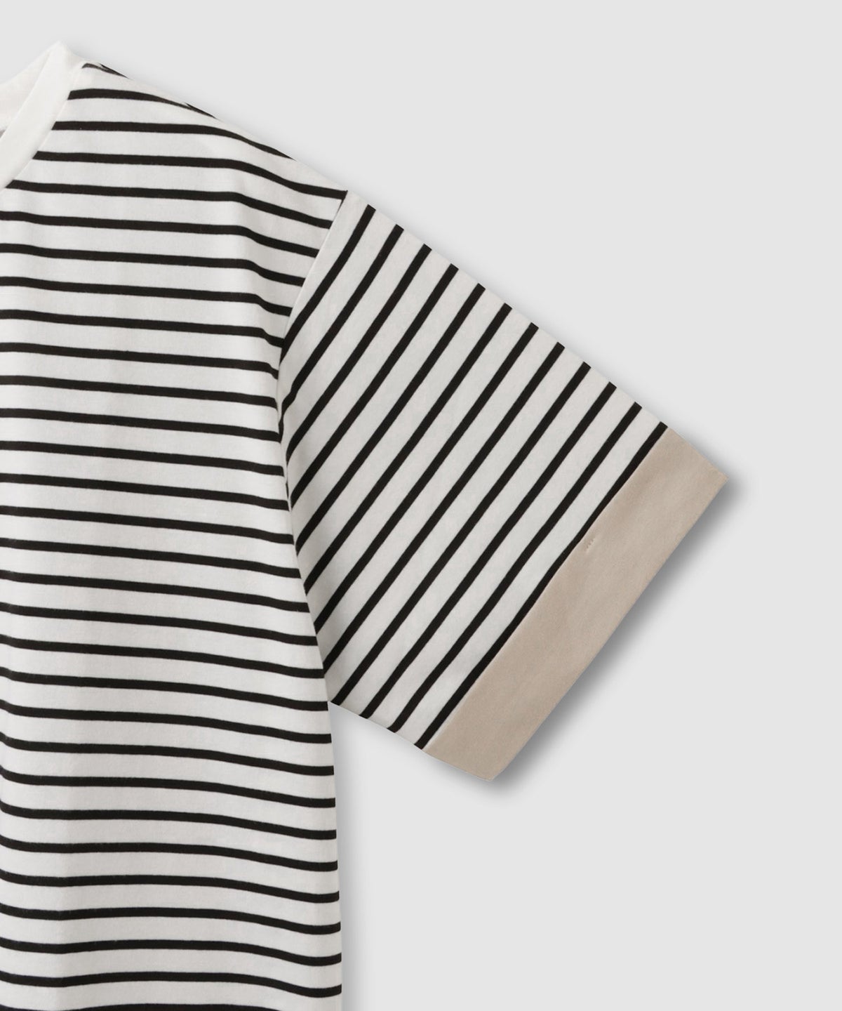 NAVY SARARI 袖配色プレーティング クルーネック Tシャツ レディース メール便 対応商品
