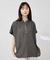[期間限定価格]Idnes  リネンブレンド フレンチスリーブブラウス レディース商品サムネイル-5