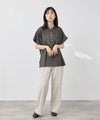 [期間限定価格]Idnes  リネンブレンド フレンチスリーブブラウス レディース商品サムネイル-10