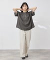 [期間限定価格]Idnes  リネンブレンド フレンチスリーブブラウス レディース商品サムネイル-11