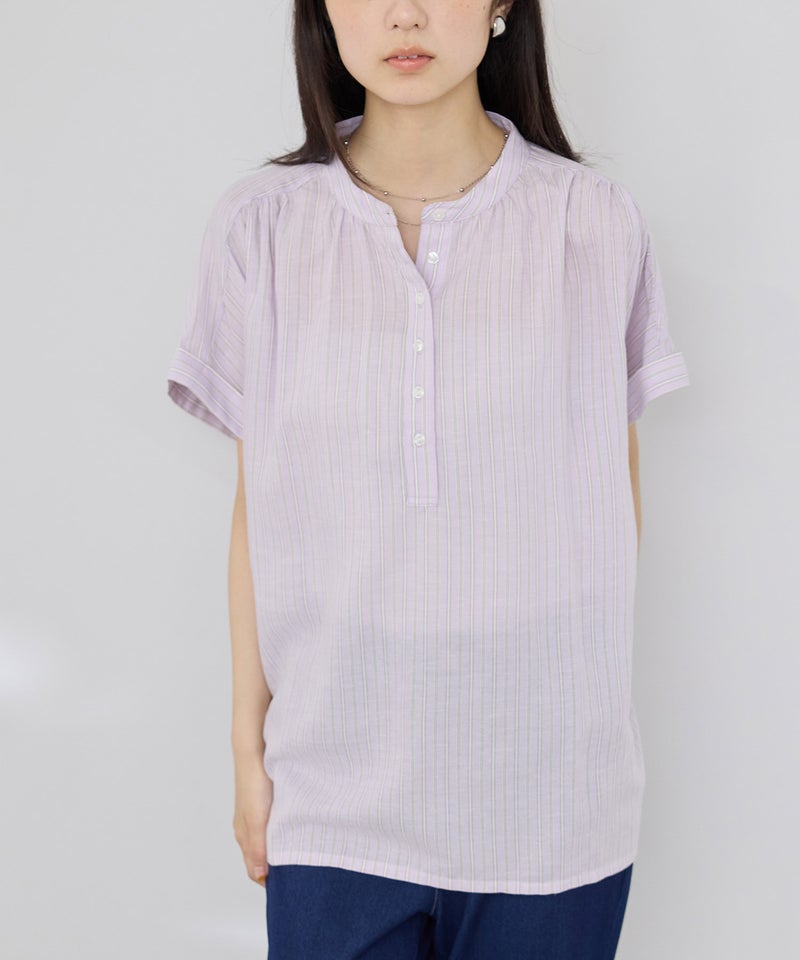 [期間限定価格]Idnes  リネンブレンド フレンチスリーブブラウス レディース商品画像-16