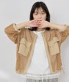Idnes メッシュダブルポケットドロストブルゾン レディース商品サムネイル-12