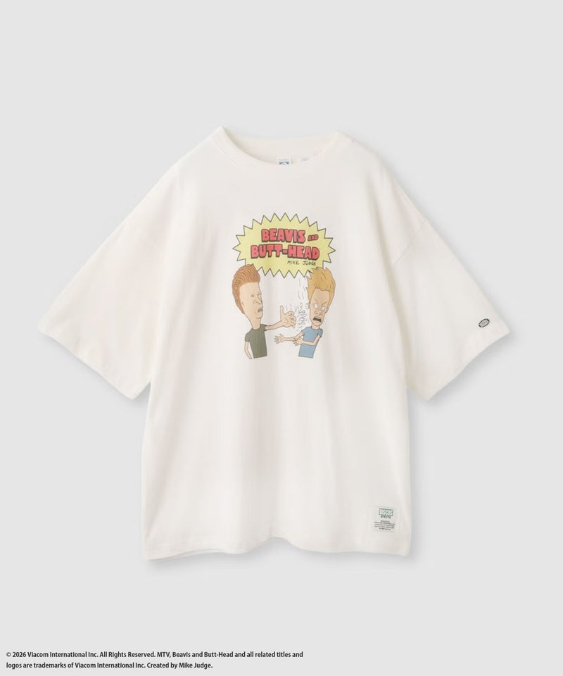 DISCUS BEAVIS AND BUTT-HEADコラボ アソートグラフィックプリント クルーネック半袖Tシャツ レディース メール便 対応商品商品画像-13