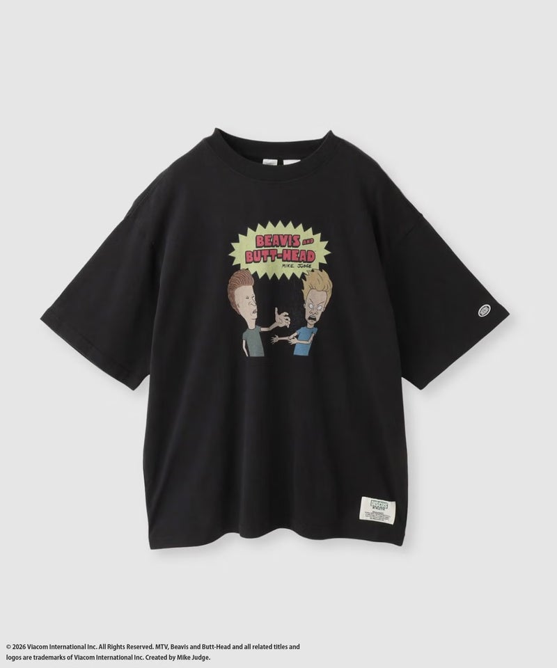 DISCUS BEAVIS AND BUTT-HEADコラボ アソートグラフィックプリント クルーネック半袖Tシャツ レディース メール便 対応商品商品画像-14