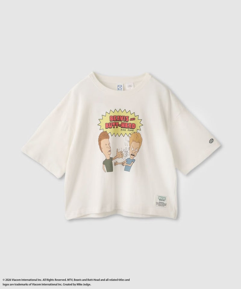 DISCUS BEAVIS AND BUTT-HEADコラボ アソートグラフィックプリント クルーネック半袖Tシャツ レディース メール便 対応商品商品画像-16