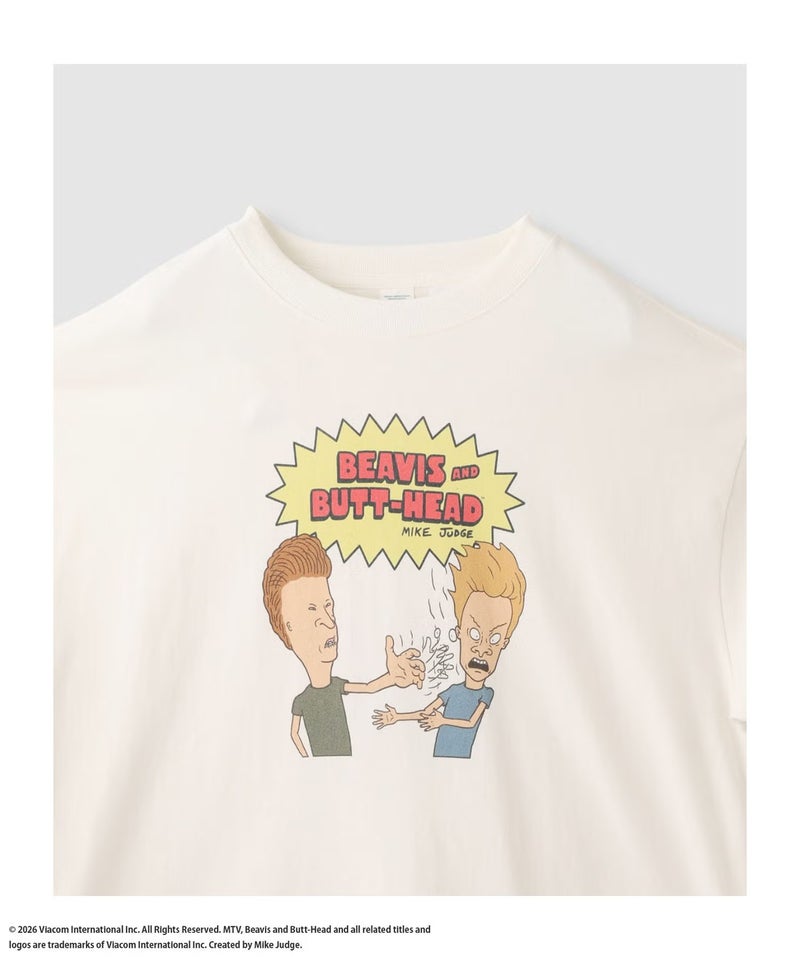 DISCUS BEAVIS AND BUTT-HEADコラボ アソートグラフィックプリント クルーネック半袖Tシャツ レディース メール便 対応商品商品画像-18
