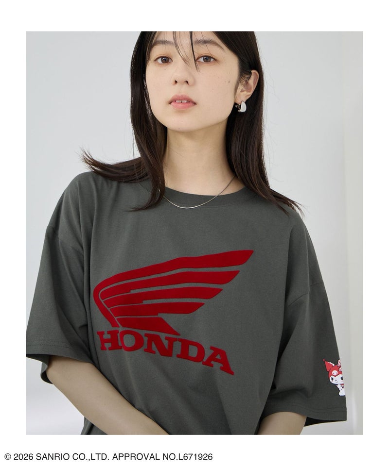 Honda×サンリオキャラクターズ クロミ オーバーサイズTシャツ レディース メール便 対応商品商品画像-2
