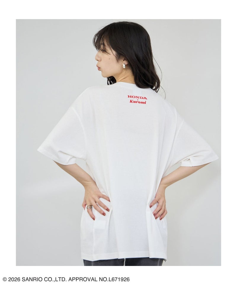 Honda×サンリオキャラクターズ クロミ オーバーサイズTシャツ レディース メール便 対応商品商品画像-6
