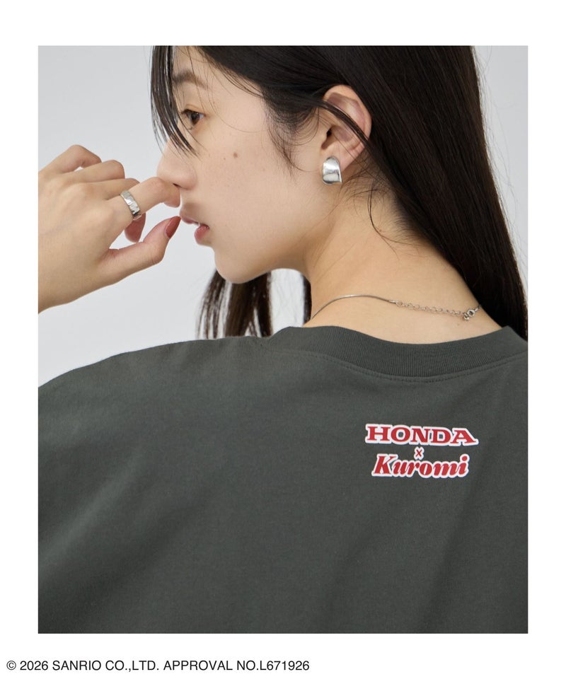 Honda×サンリオキャラクターズ クロミ オーバーサイズTシャツ レディース メール便 対応商品商品画像-13