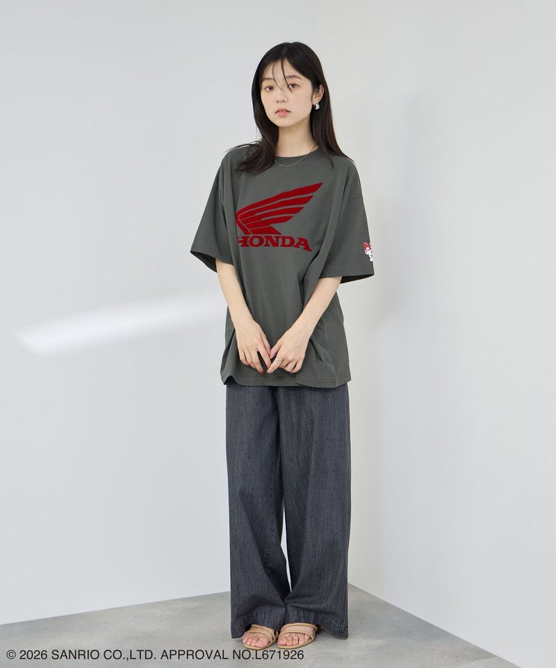 Honda×サンリオキャラクターズ クロミ オーバーサイズTシャツ レディース メール便 対応商品商品画像-15