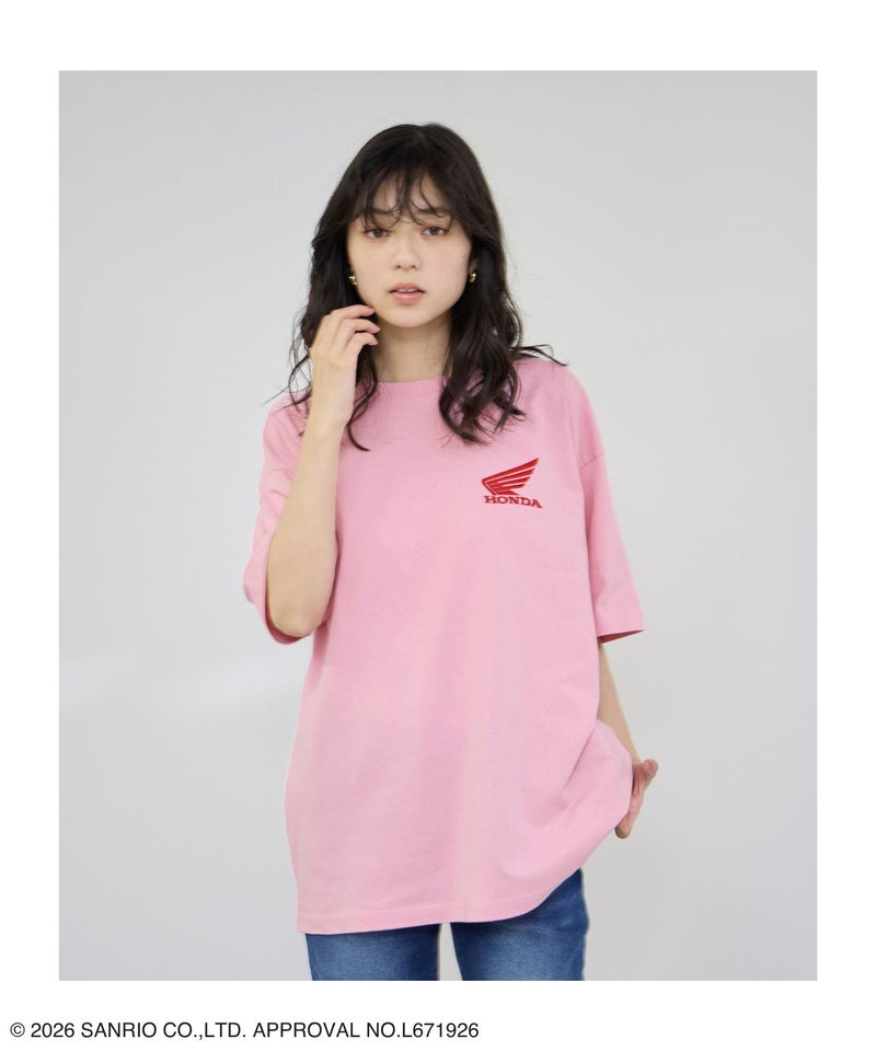 Honda×サンリオキャラクターズ クロミ オーバーサイズTシャツ レディース メール便 対応商品商品画像-17