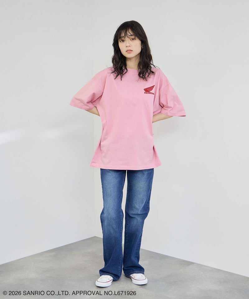 Honda×サンリオキャラクターズ クロミ オーバーサイズTシャツ レディース メール便 対応商品商品画像-18