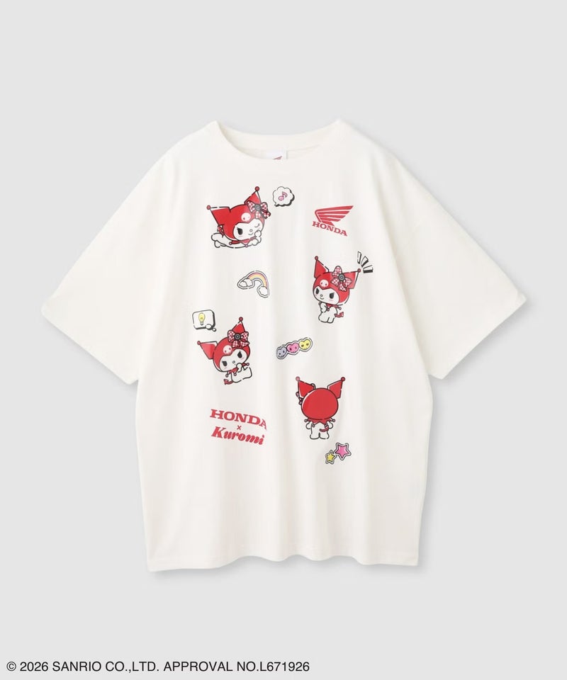 Honda×サンリオキャラクターズ クロミ オーバーサイズTシャツ レディース メール便 対応商品商品画像-20