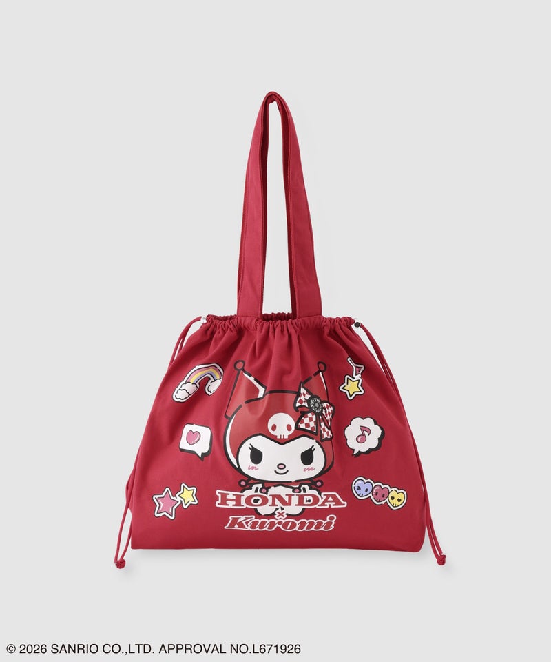 Honda×サンリオキャラクターズ クロミ プリント巾着キャンバストートバッグ商品画像-5