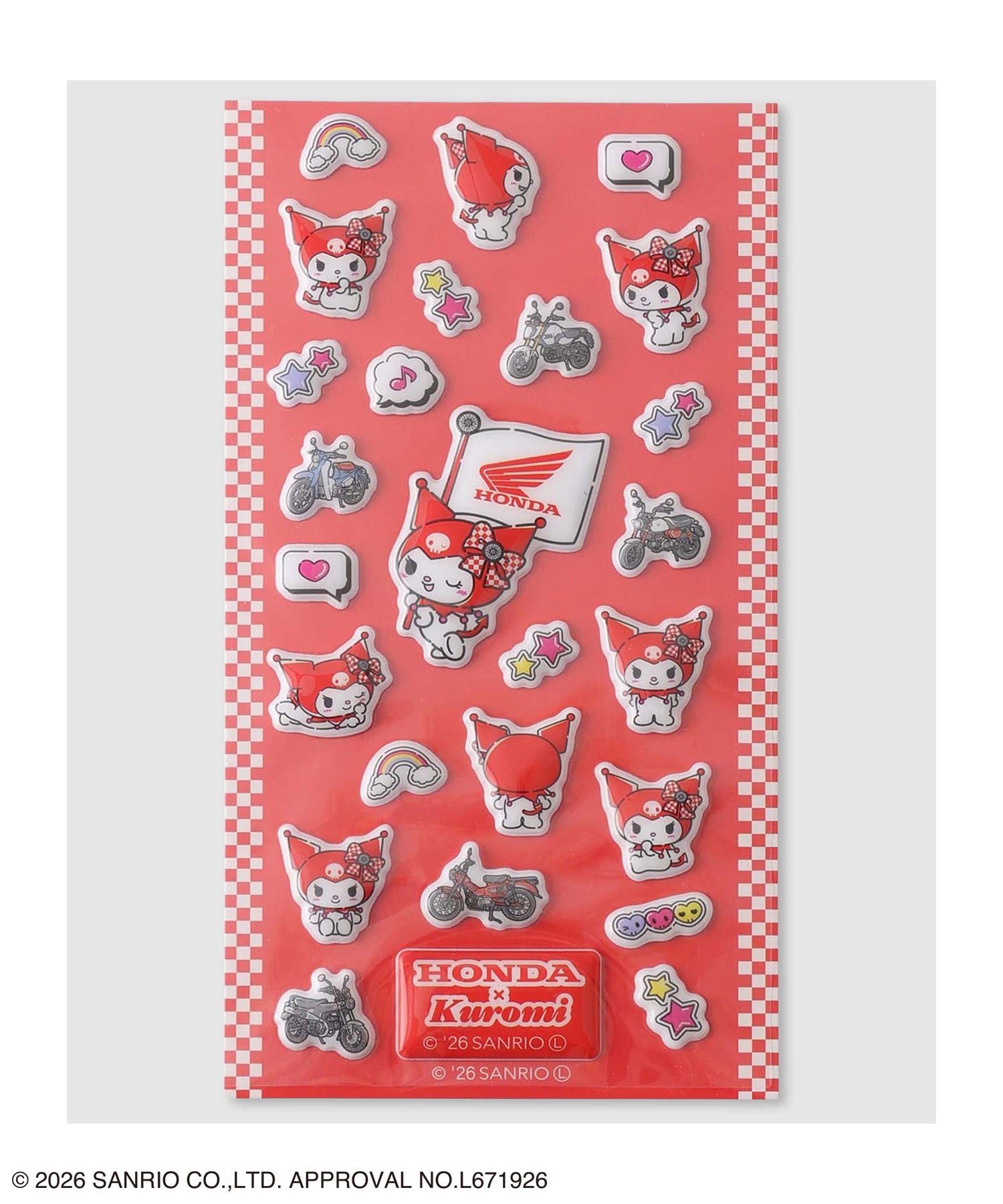 Honda×サンリオキャラクターズ クロミ ぷっくりシール